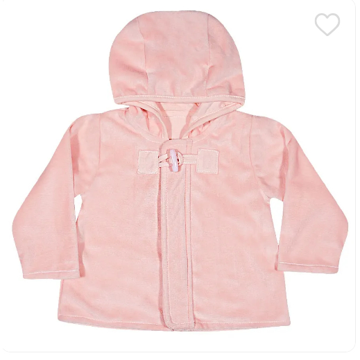 Casaco Plush Bebê Infantil Rosa Tip Top Tamanhos 
