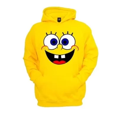 Blusa Bob Amarelo Moleton Unissex De frio Estampad
