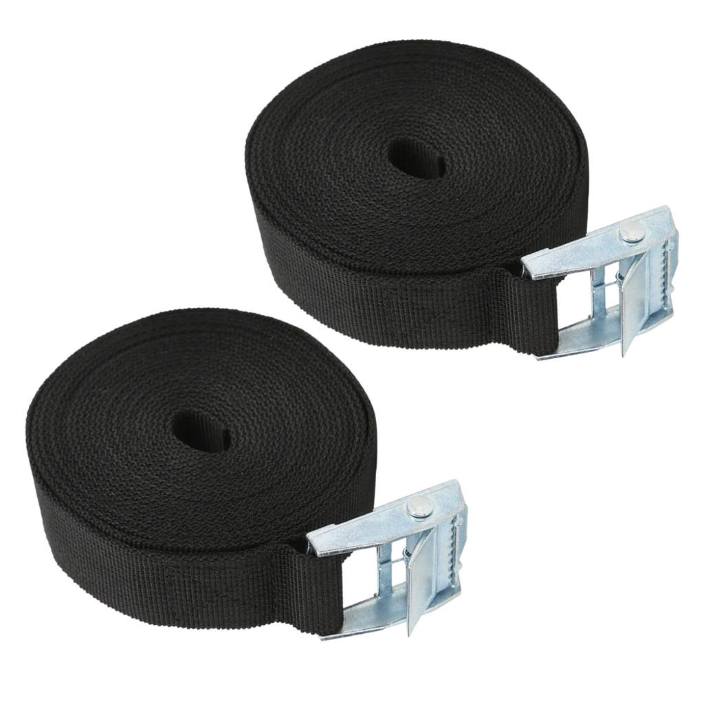 Kit 2 Unidades Cinta Fivela Catraca De Amarração 4MTS Com Fivela Resistente Amarrações Pranchas Caia
