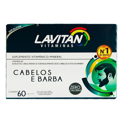 Lavitan 60caps Queda Intensa Cabelos E Barba