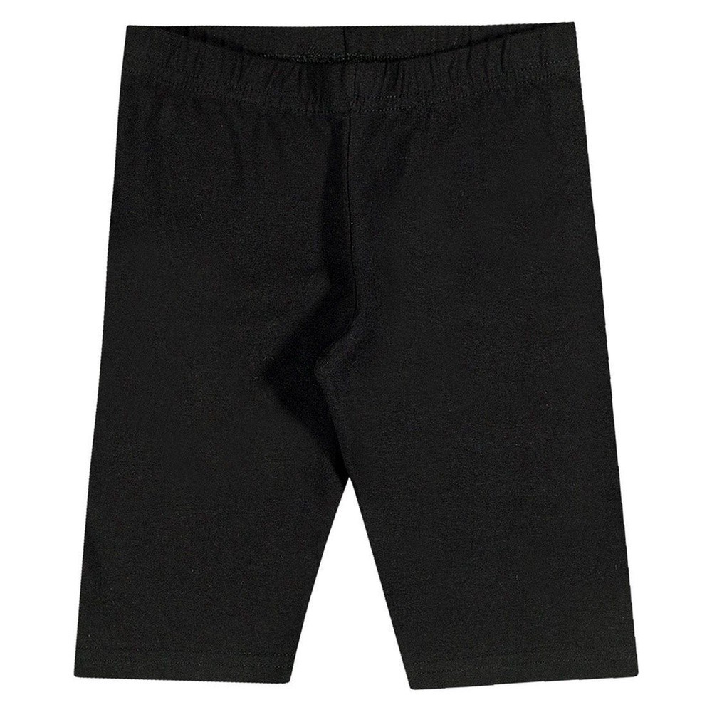 Bermuda Ciclista Infantil Cotton Feminina Verão Preta Elian Escola