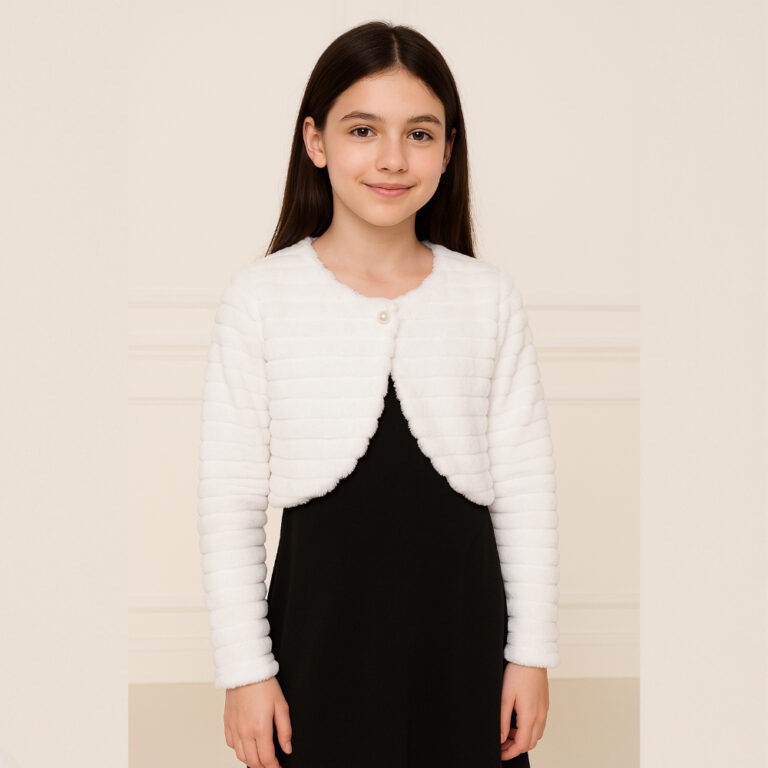 Bolero Infantil Casaquinho Branco Festa Batizado L