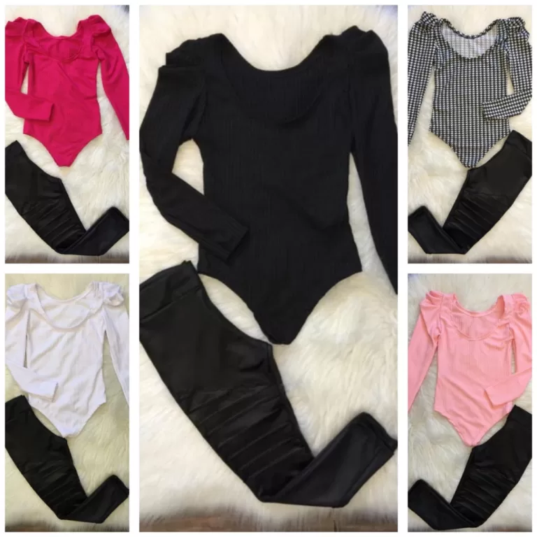Conjunto Infantil Menina Body Manga Longa Bufante 