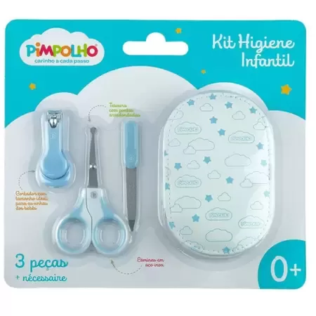 Kit Higiene bebe Pimpolho 4 peças com Necessaire