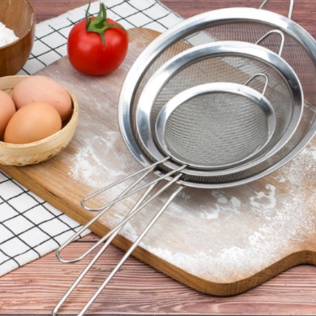 3 Peças Conjunto kit Peneiras Coador De Inox Uten