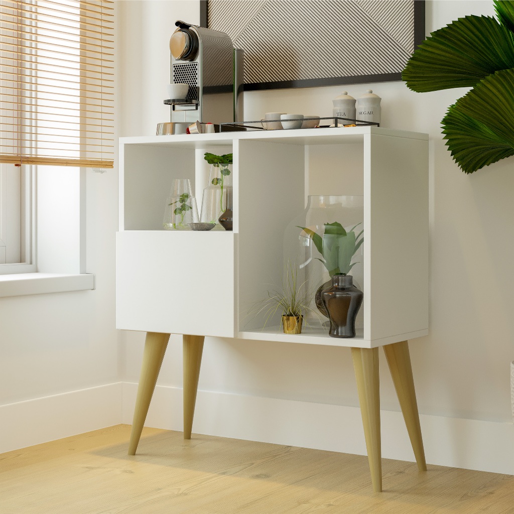 Aparador Buffet Multiuso Com Porta Retrô Cantinho do Café Marrocos