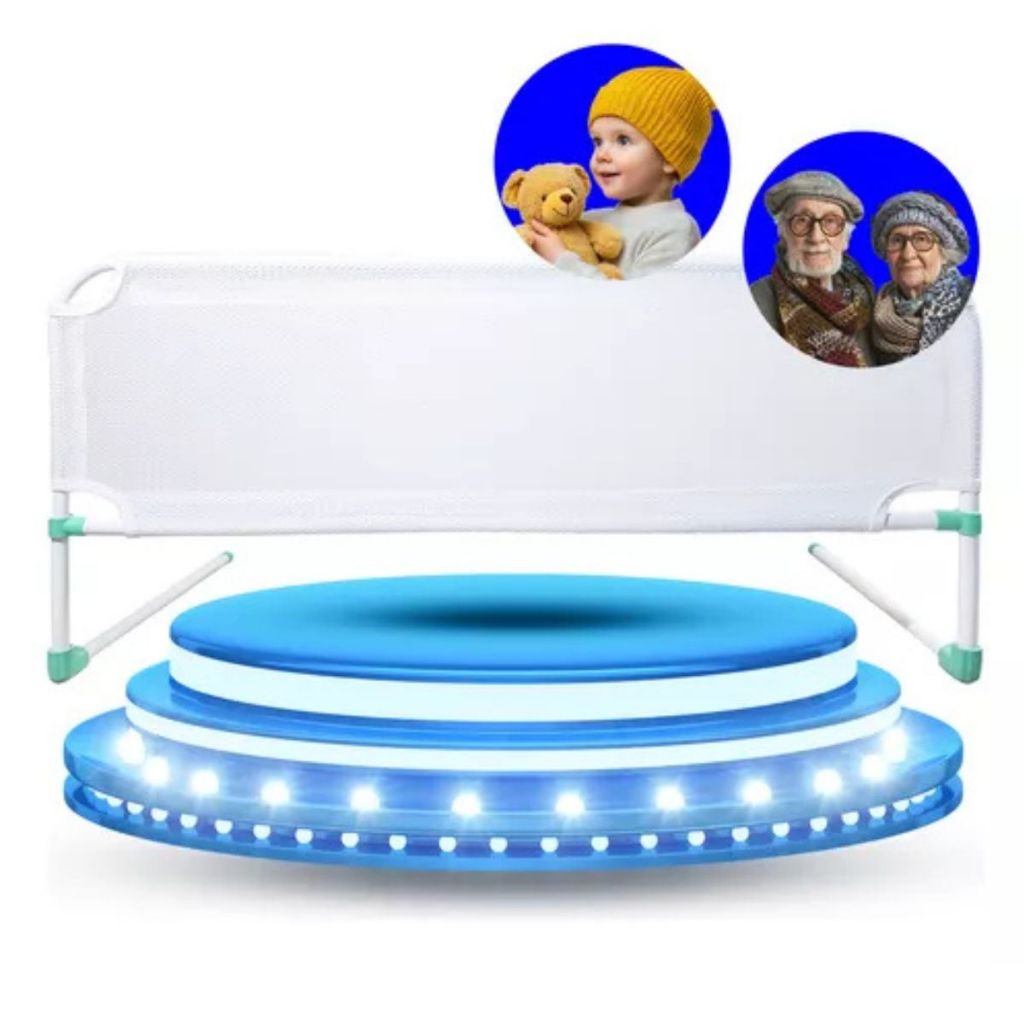 Grade De Cama Com Tela De Seguranca Para Bebes E Idosos