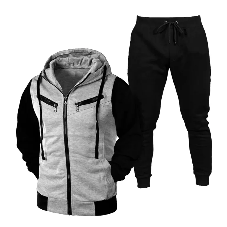 Conjunto Blusa de Frio Com Capuz + Calça Moletom