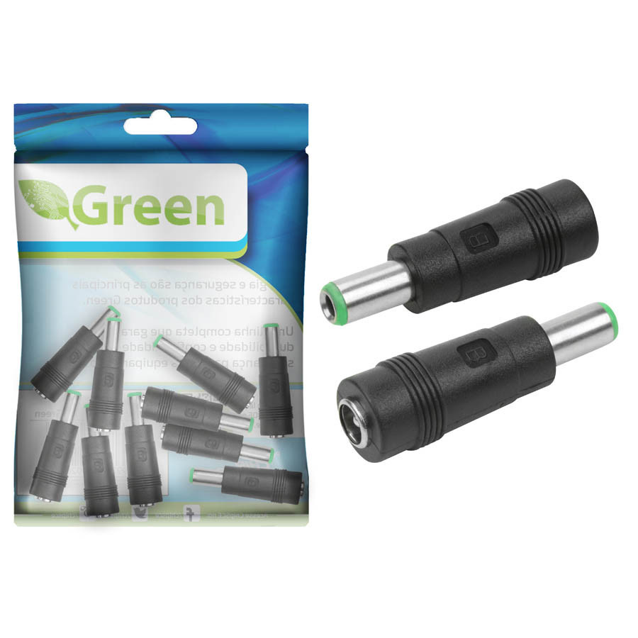 10x Adaptador P4 2.1 x 5.5mm Fêmea Para 3.6 x 5.5mm Macho