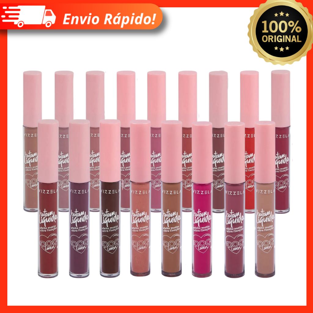 Batom Líquido DOG LOVERS – Vizzela 100% Original Todas as Cores