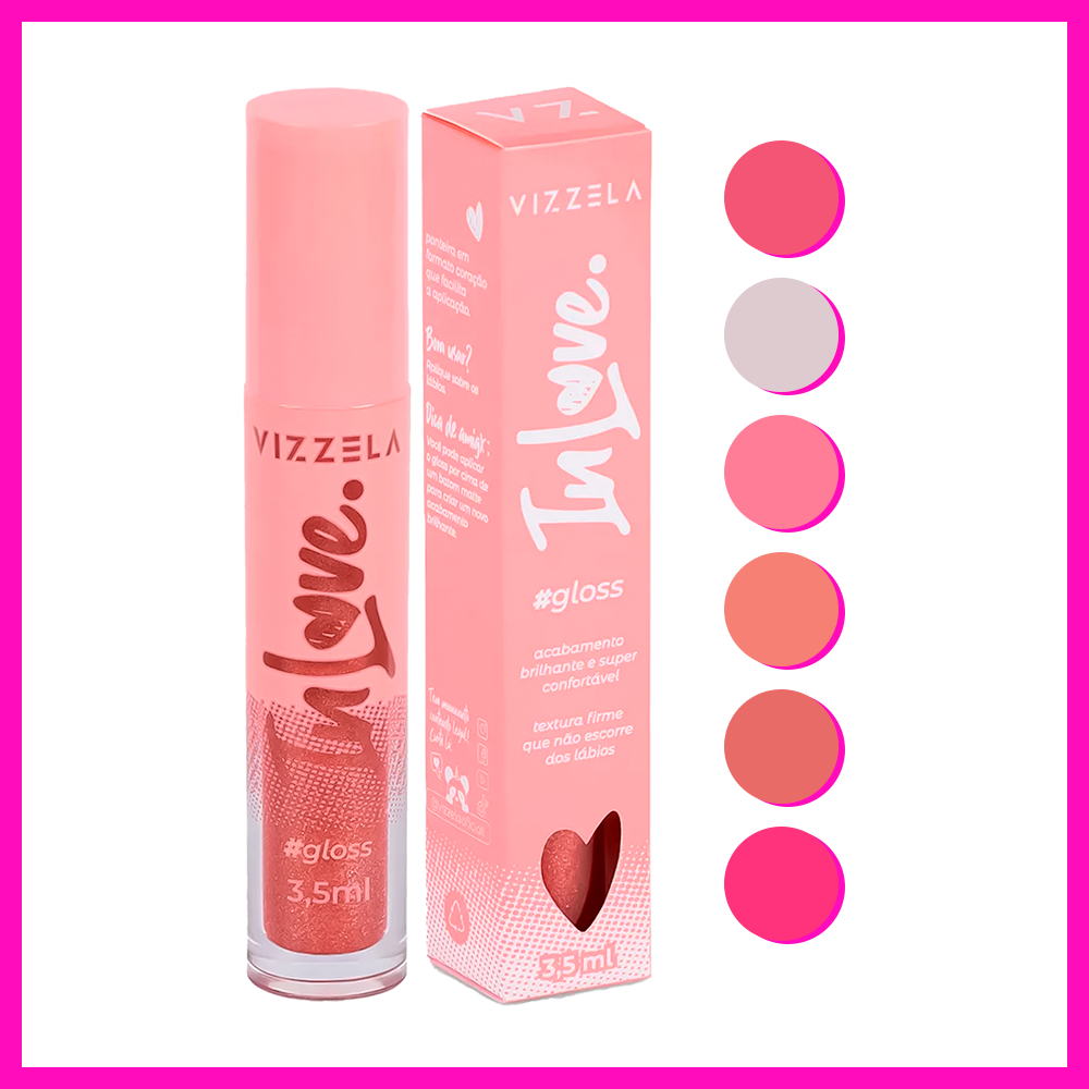 Vizzela Gloss Labial In Love (6 Cores)