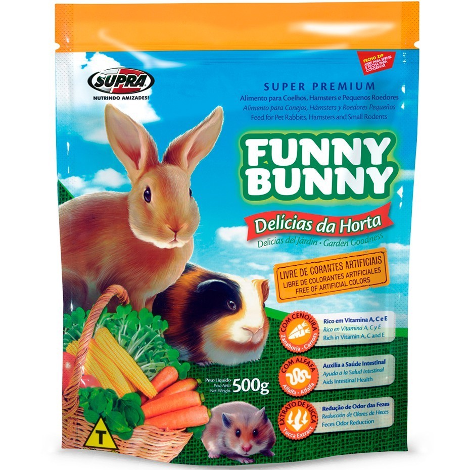 Funny Bunny Ração Delícias da Horta 500g supra