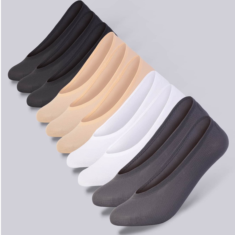 Kit 6 pares de meia invisível feminina sapatilha 
