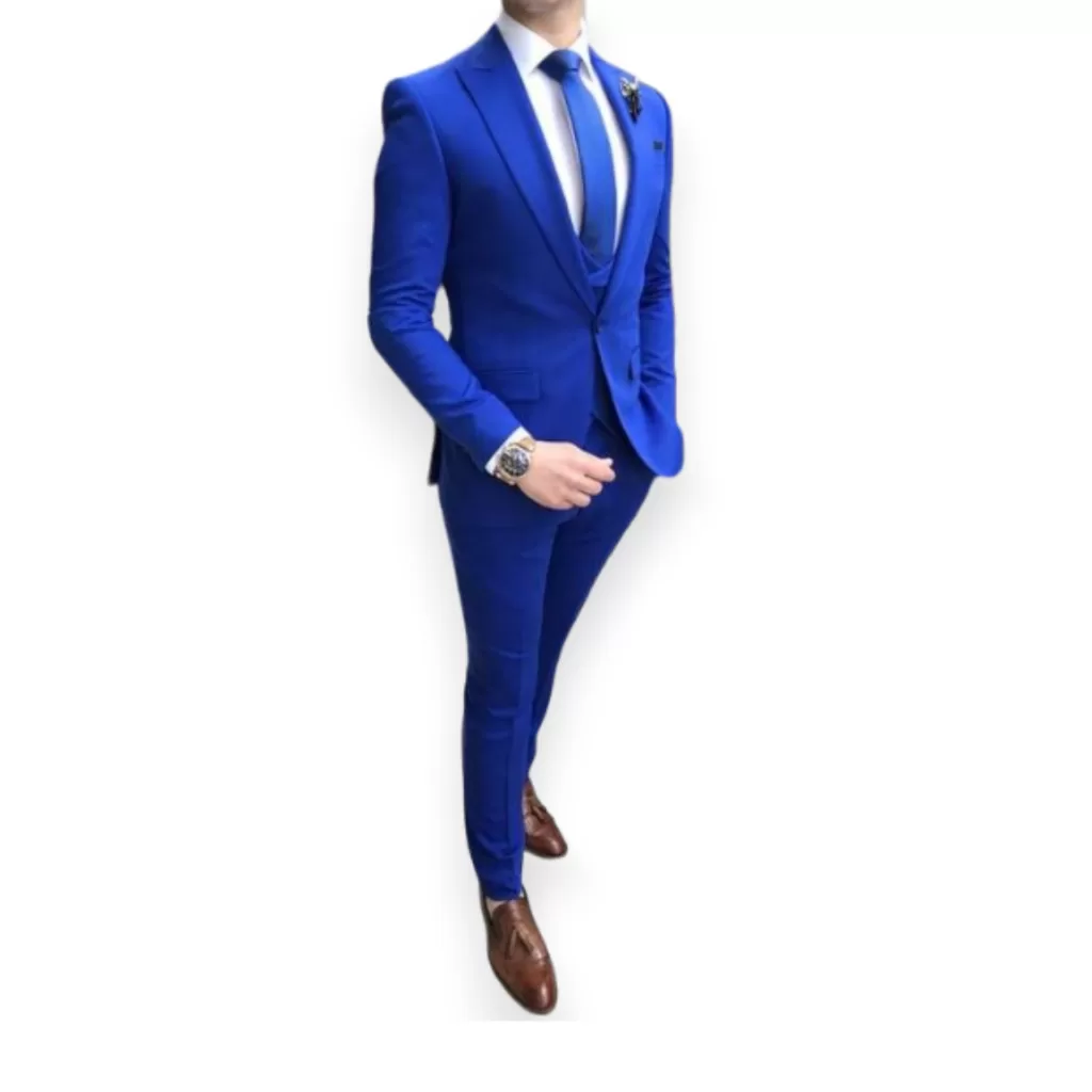 Blazer + Calça + Promoção Slim Azul Lançamento Inverno 2024 Terno Masculino Blazer Masculino