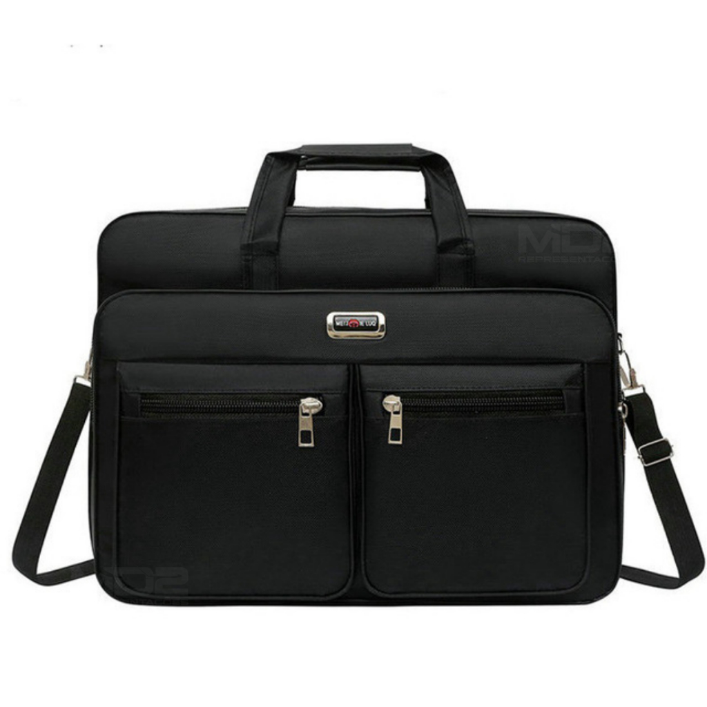 Bolsa Pasta Notebook Grande Nylon Masculino Maleta Executiva