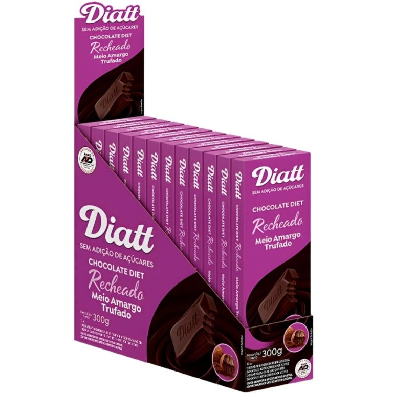 Tablete de Chocolate Diet Meio Amargo Trufado C/12