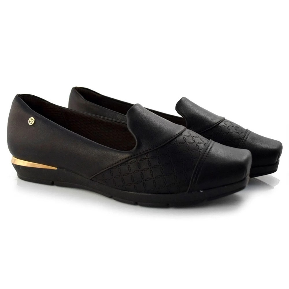 Sapato Piccadilly Fernanda Salto Baixo Ruby – Preto