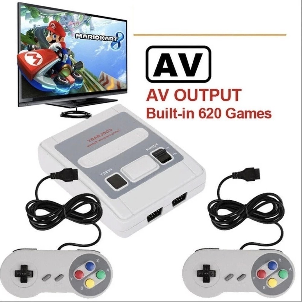 Video Game Classic Super Nintendo Mini SNES Com 2 Controles 8 Bits 620 Jogos Original Envio Imediato