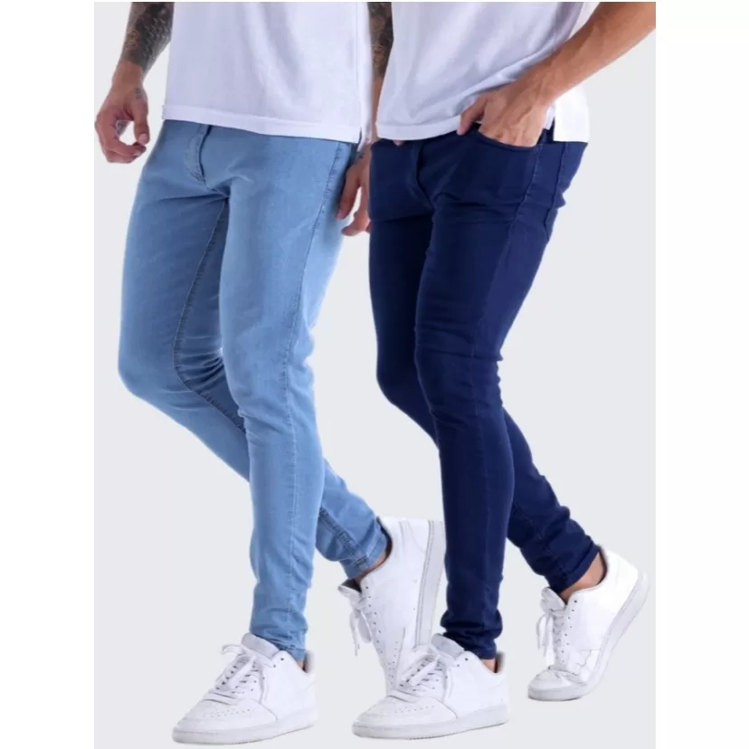 Kit Calças Jeans Masculina Super Skinny Premium Com Elastano promoção