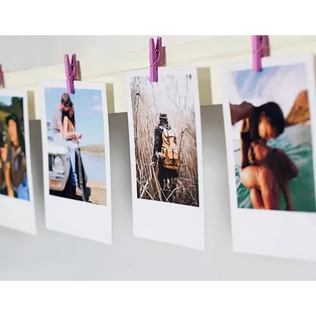 Mini foto retrô por unidade (cabe na capinha do celular)