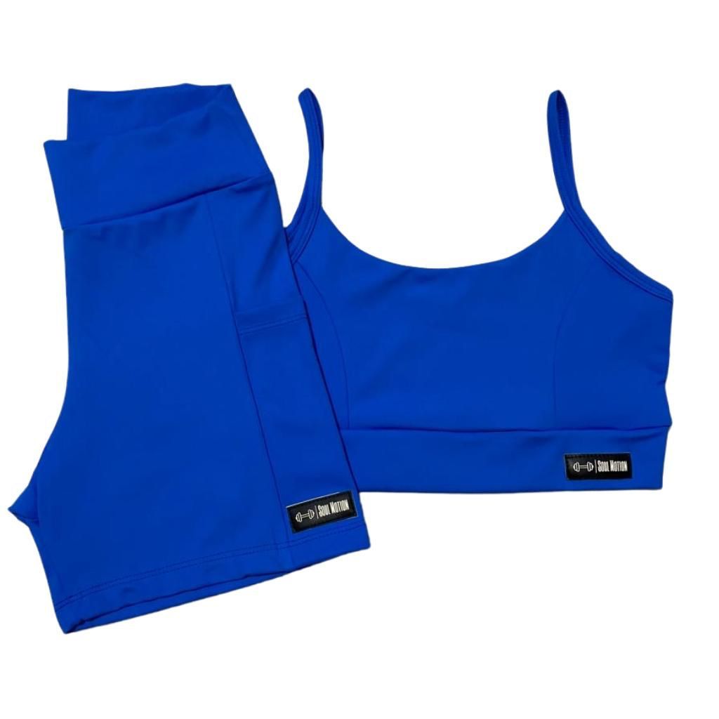 Conjunto Fitness – Shorts com bolso e Top de alça