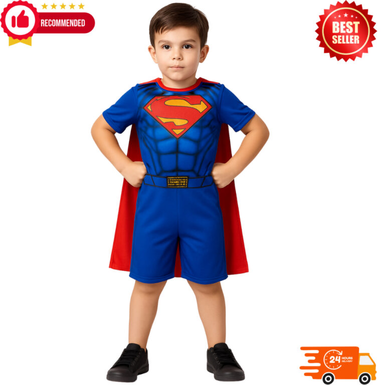 Fantasia Infantil Super Homem Com Máscara Macacã