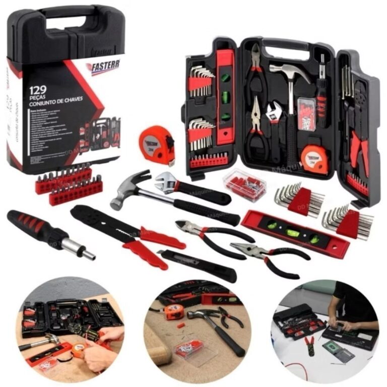 Kit de Ferramentas com Maleta Resistente 129 Peça