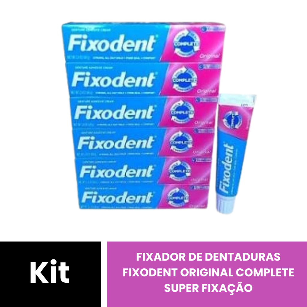FIXODENT CREME FIXADOR DE DENTADURAS KIT C6