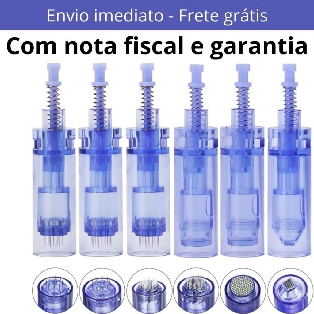 3/5/10 Cartuchos Dermapen 12, 36, 42 e NANO Microagulhamento Caneta Dermapen Dr Pen