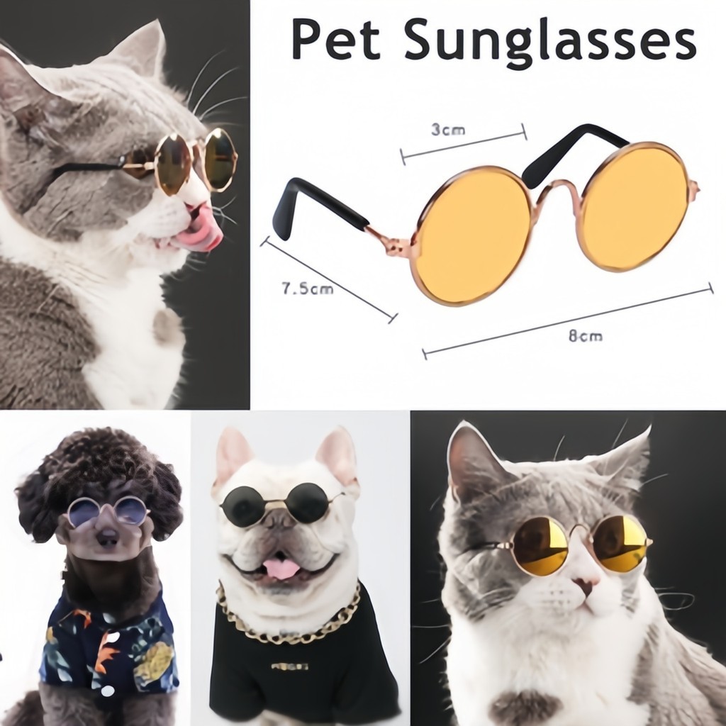 7 Kit Mini e Pequeno Porte óculos Pet Cachorro Gato Diversas Cores