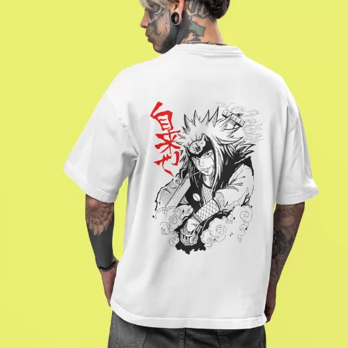 Camiseta Jiraya EroSennin Anime Naruto Unissex Ove