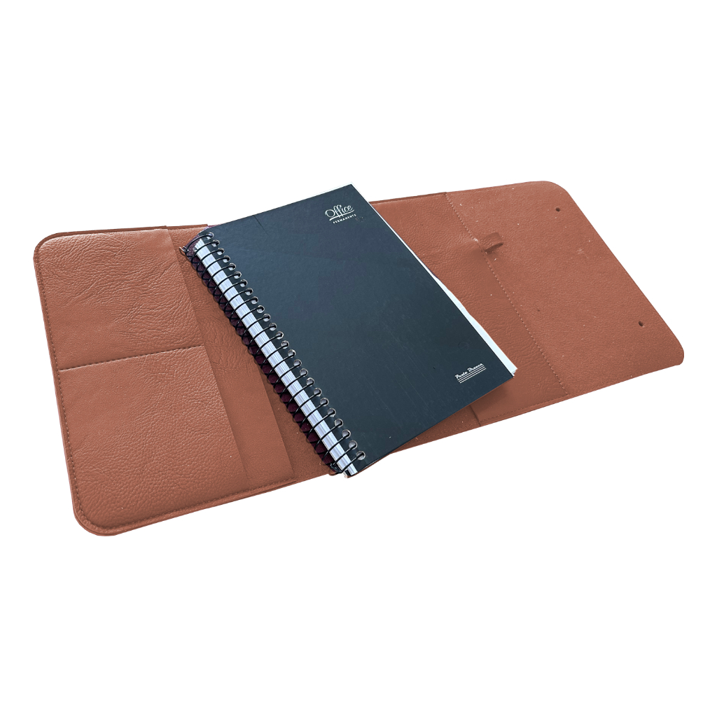 Capa para Caderno e Agenda em Couro Ecológico Caramelo