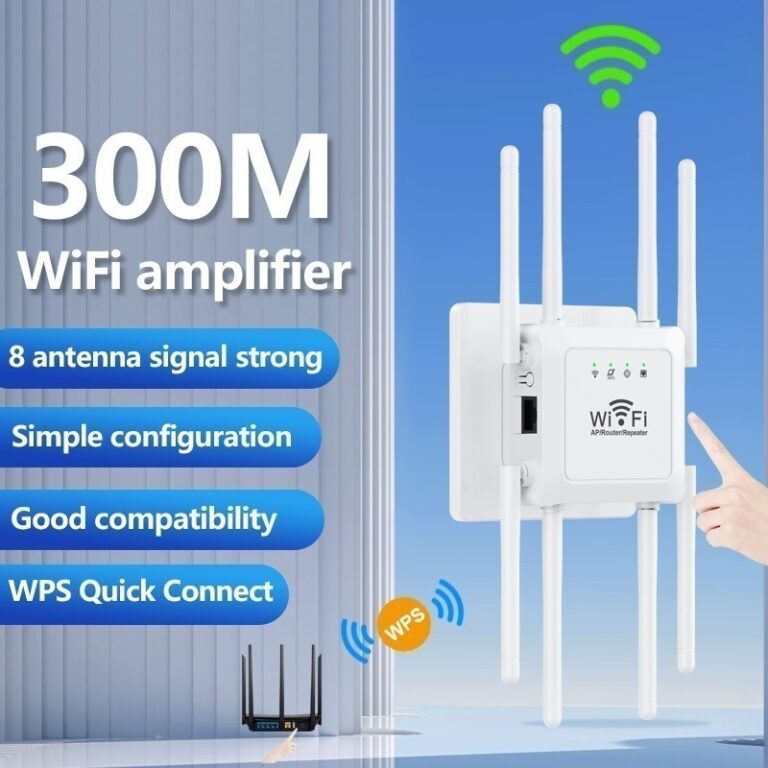 300 Mbps Wi-Fi 8 Antenna Repeater Extender WiFi Am