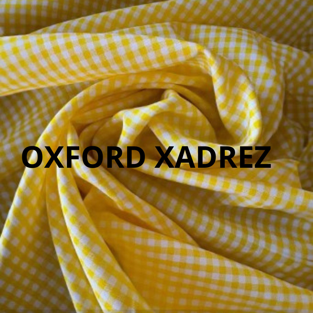 Kit de tecido oxford xadrez fio tinto 100% poliester -Largura 1,50