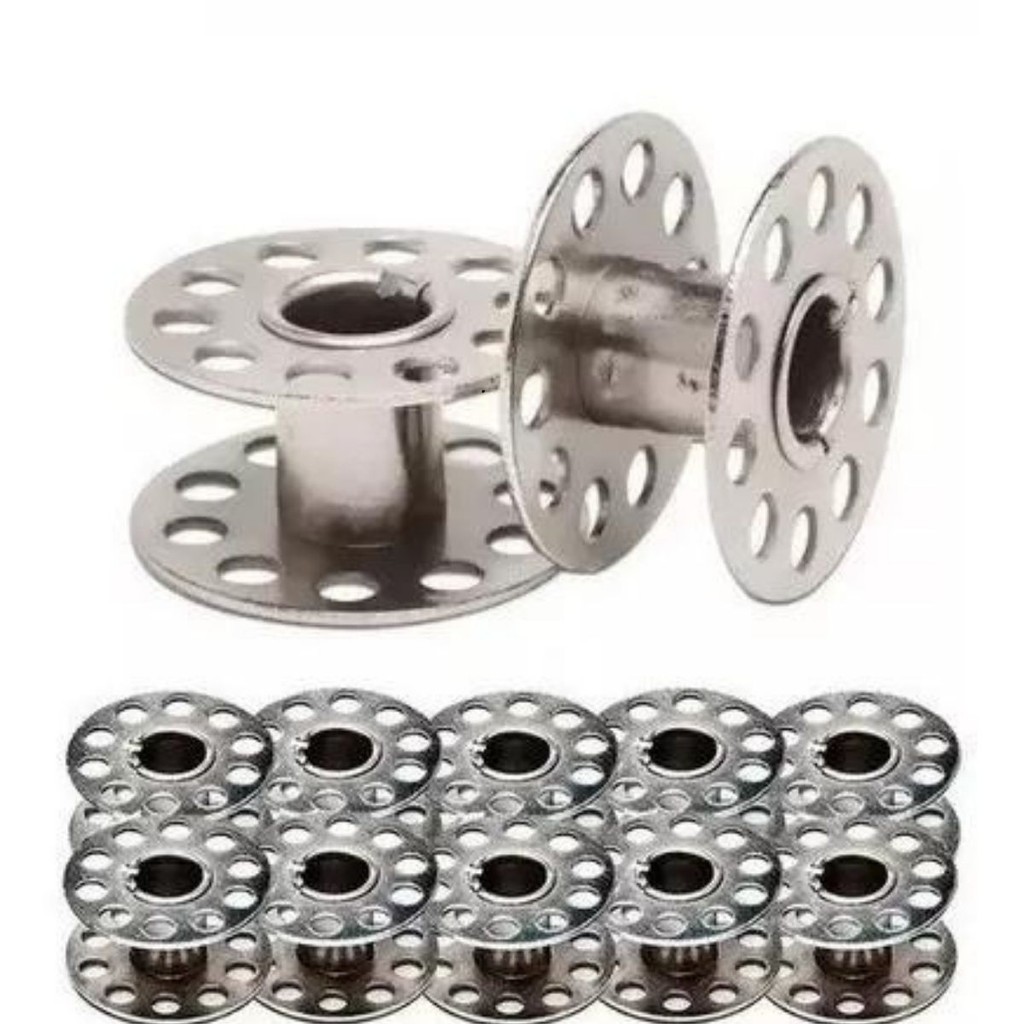 Kit 10 Bobina Carretilha de Metal Alta Maquina Domestica – 1222