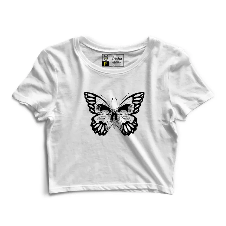 Cropped Blusa Blusinha As Braba Borboleta Caveira 