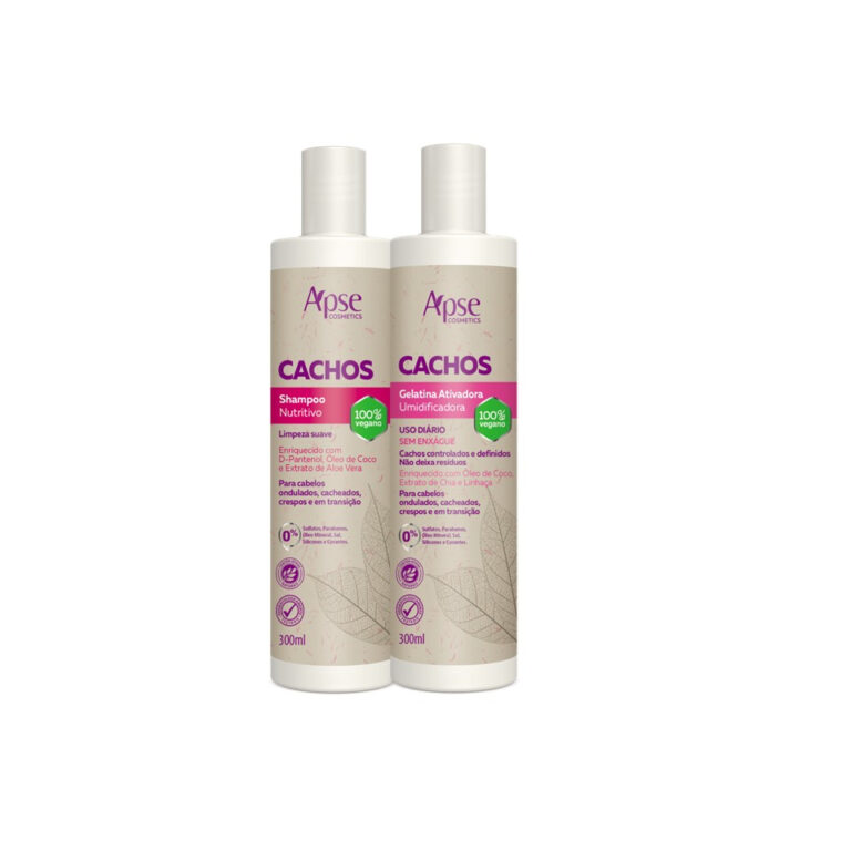 Kit Shampoo E Gelatina Hidratante Cachos 300ml 