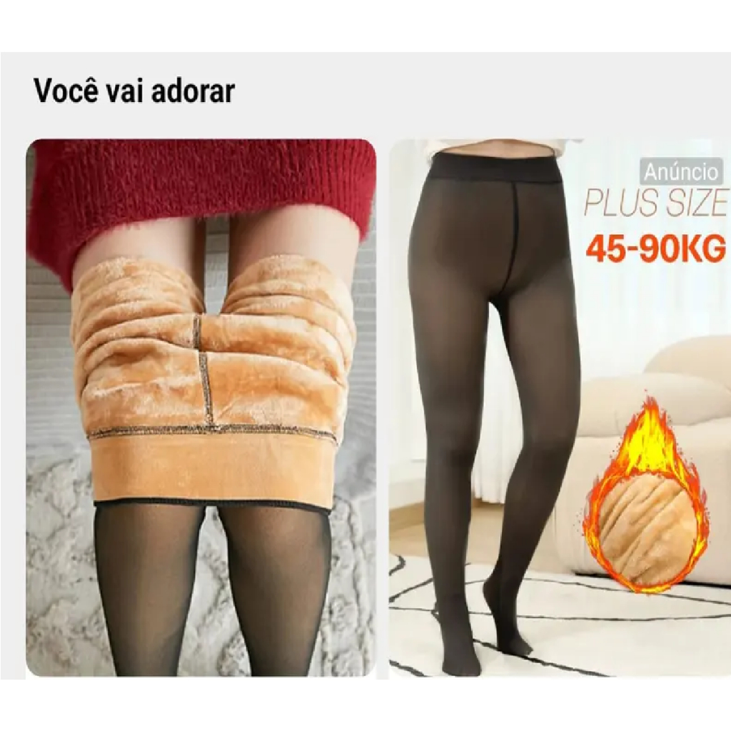 RWX Vest Meia-Calça Térmica Translúcida com Forro de Pelúcia Estilo e Calor no Inverno RWX-006/008/