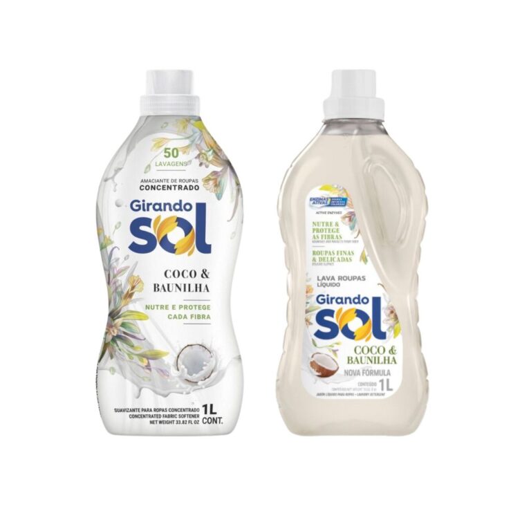 Kit Lava Roupa Sabão Líquido 1L Amaciante Concen