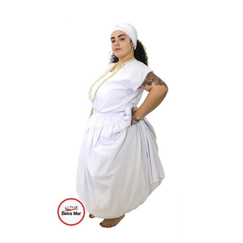 ROUPA FEMININA UMBANDA E CANDOMBLÉ 3 PEÇAS (Saia + Camisú + Ojá)