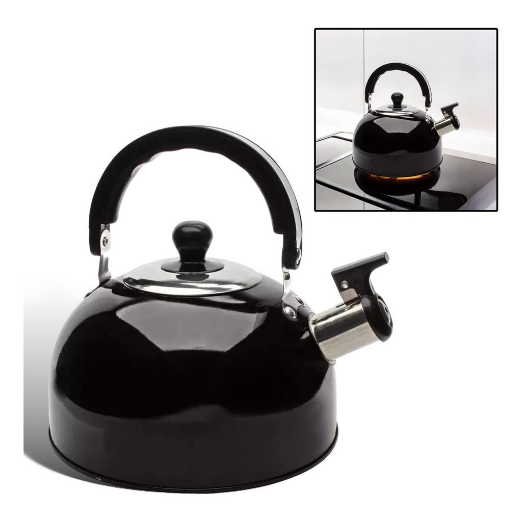 Chaleira Inox Com Apito Café Chá Indução Elétrico E A Gás