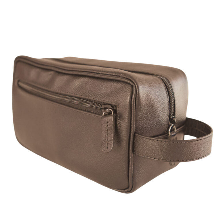 Necessaire de couro legitimo resistente a agua bol
