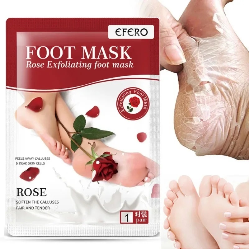 Máscara para Pés Foot Mask 1 Par Meia Esfoliante Aloe Lavanda Rosa