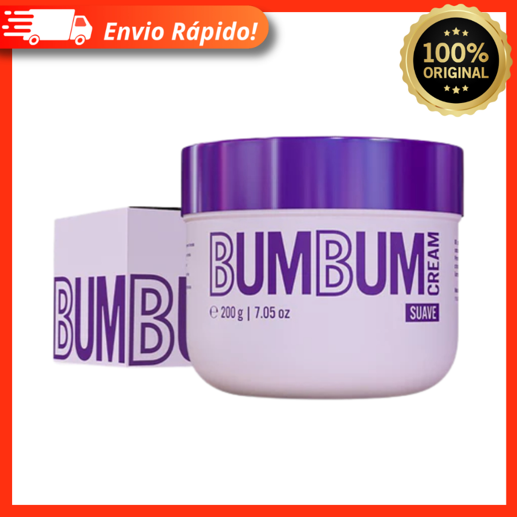Bumbum Cream Suave 200g – Creme Contra Celulites E Estrias Fragrância Neutra – Beleza Brasileira
