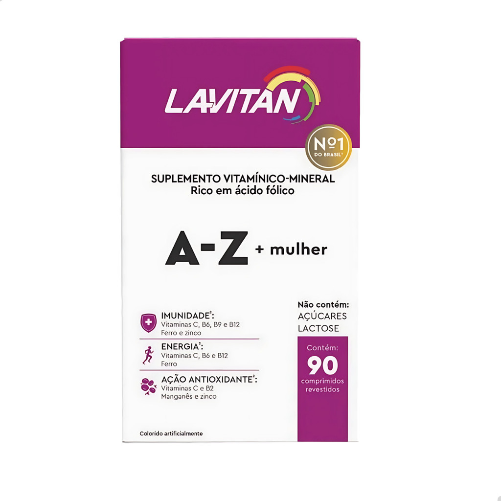 Lavitan Multivitamínico A-Z Mulher – 90 Comprimidos