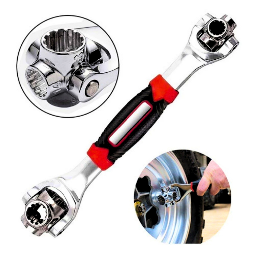 Chave Multifuncional 48 Em 1 360. Jogo ferramentas chave Soquete Universal 48 peças