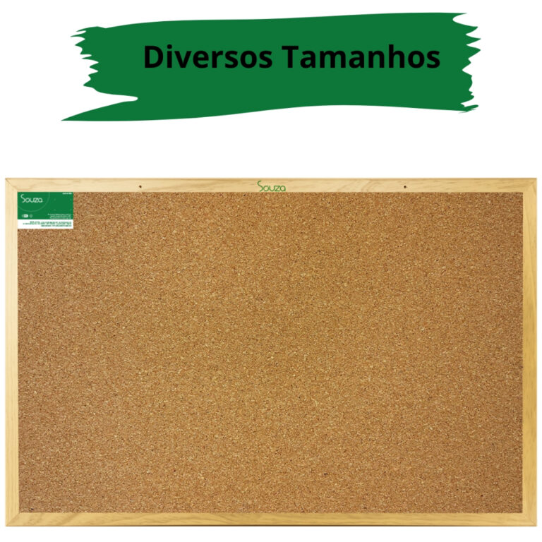 Quadro Lousa Cortiça Moldura Madeira Avisos Recad