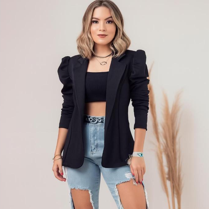 Blazer feminino princesa  elegante confortável cr