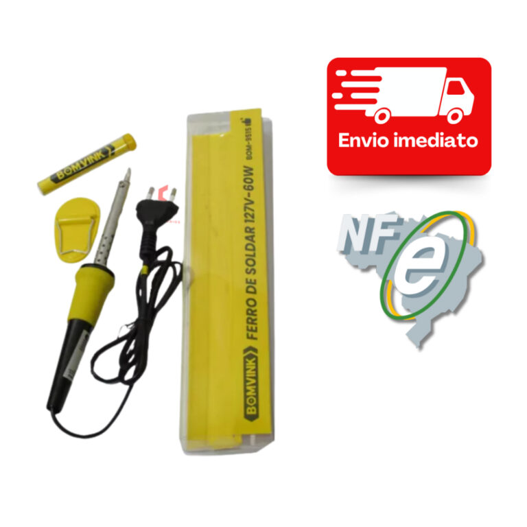 Ferro De Solda Bomvink Bom-9518 Amarelo 220v/60w