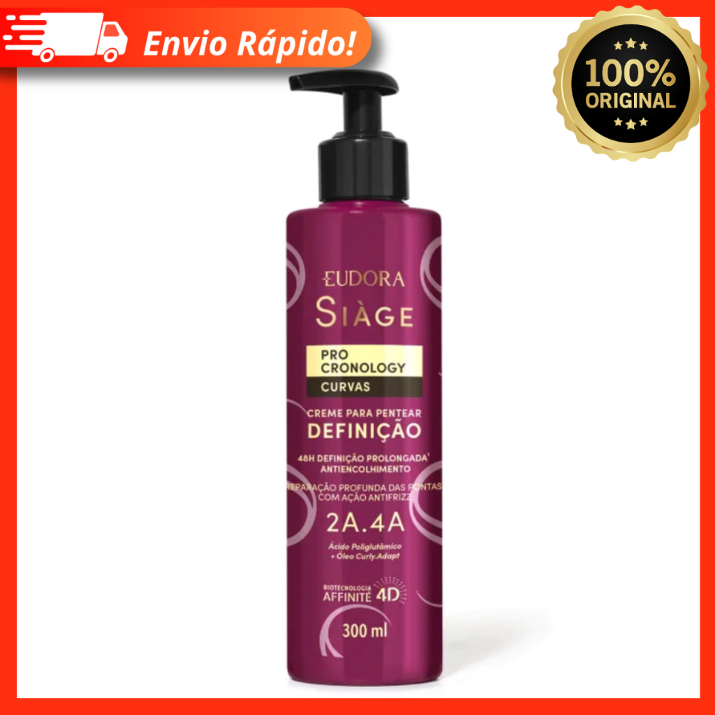 Creme De Pentear Definição Siàge Pro Cronology Curvas 300ml – Eudora 100% Original